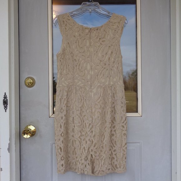 Tianna B sleeveless Lace dress w shimmer & pockets 10 - Picture 5 of 11